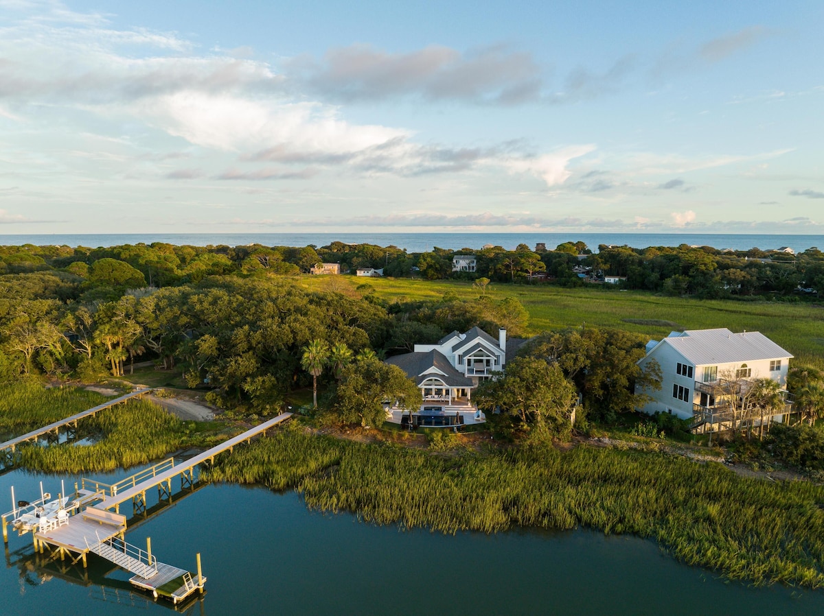 Folly Riverfront Retreat w/ Dock & Pool image 6