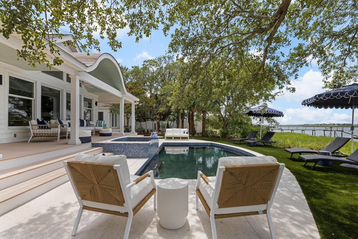Folly Riverfront Retreat w/ Dock & Pool image 9