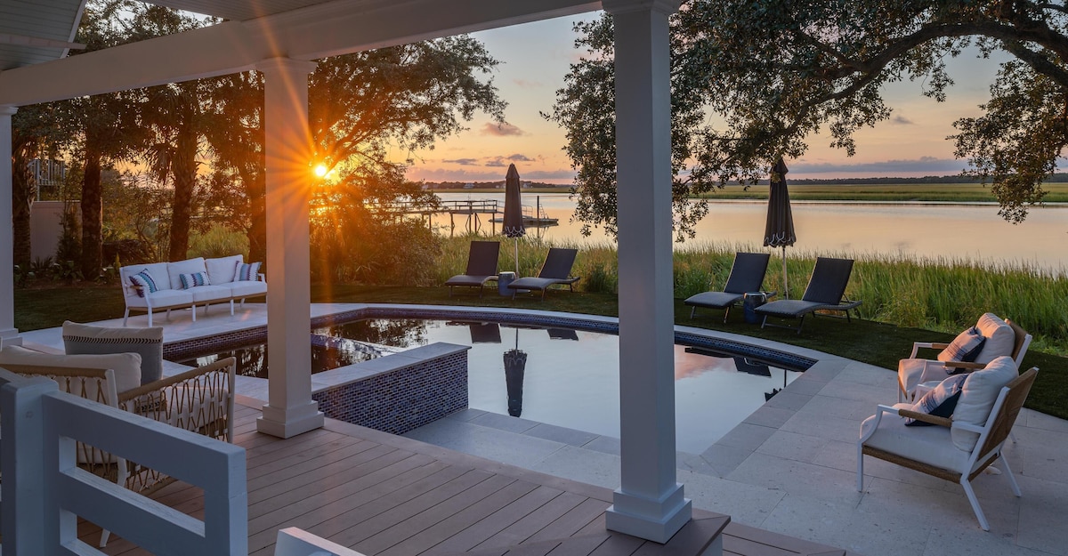 Folly Riverfront Retreat w/ Dock & Pool image 10